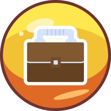 Evrak Çantası'nı web simge vektör çizim