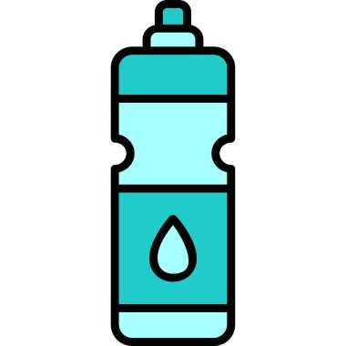 Su şişesi. Web simgesi basit illüstrasyon