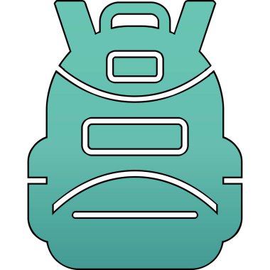 Sırt çantası. Web simgesi basit illüstrasyon