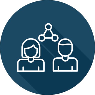 bir grup insan, konsept simgesini paylaşıyor.