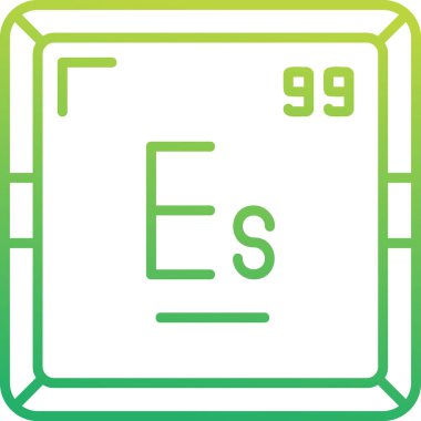 Periyodik tablo simgesinin Einsteinium kimyasal elementi