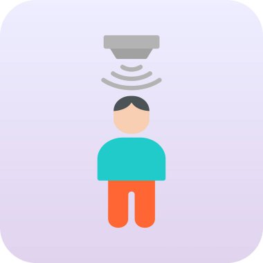 Hareket Sensörü simgesi, vektör illüstrasyonu basit tasarım