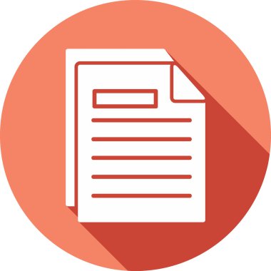 Belge. Web simgesi basit illüstrasyon