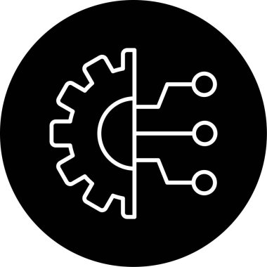 Technology flat icon, vector illustration 