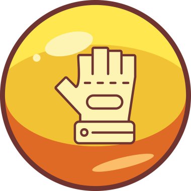 Eldiven simgesi, vektör illüstrasyonu basit tasarım