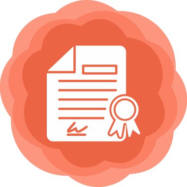 Diploma simgesi, vektör illüstrasyonu basit tasarım