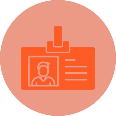 Kimlik kartı web simgesi, vektör illüstrasyonu