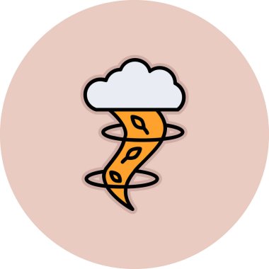 Tornado simgesi, vektör illüstrasyonu basit tasarım
