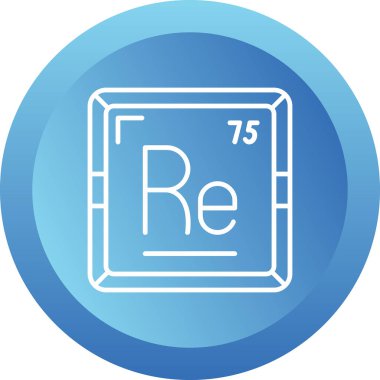 Rhenium modern simgesinin vektör illüstrasyonu                      