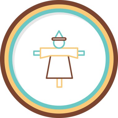 Alan korkuluğu simgesi, vektör illüstrasyonu