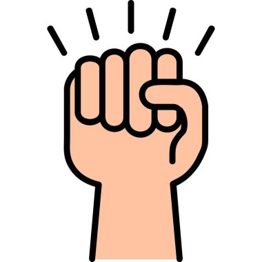 yumruk simgesi, vektör illüstrasyonu basit tasarım