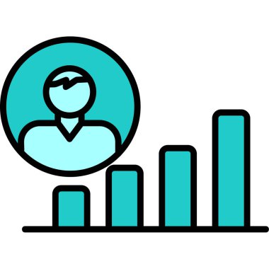 Kariyer Tanıtımı web simgesi vektör illüstrasyonu