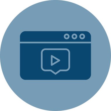 video. Web simgesi basit illüstrasyon 
