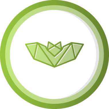 kağıt yarasa simgesi ince çizgi biçiminde