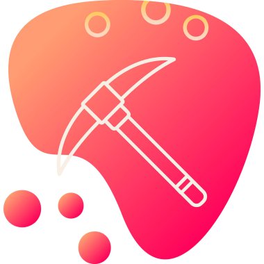 Kazma ağ simgesi, vektör illüstrasyonu                              