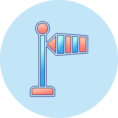 Modern Rüzgar İşareti simgesinin vektör illüstrasyonu                