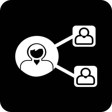 insanlar bağlantı simgesi, vektör illüstrasyonu basit tasarım