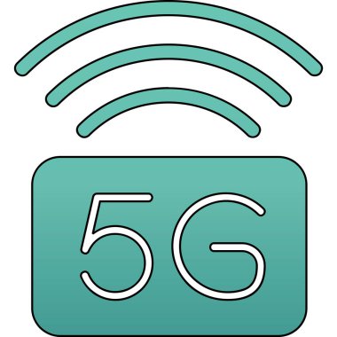 5g wifi sinyali, simge vektör illüstrasyonu