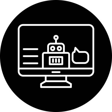 - Asistanım. Web simgesi basit illüstrasyon