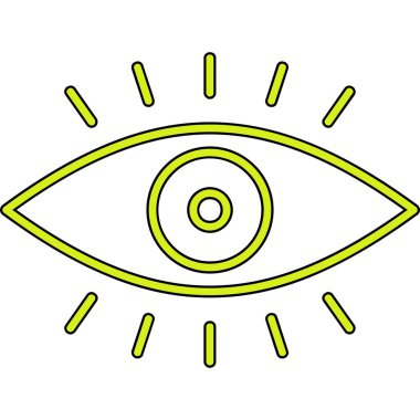 vizyon. Web simgesi basit illüstrasyon