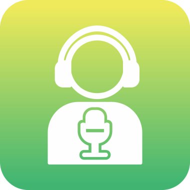 Dj web simgesi, vektör illüstrasyonu