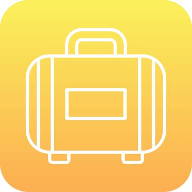 Bavul web simgesi, vektör çizim