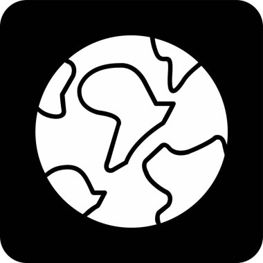 toprak küresi simgesi, vektör illüstrasyonu basit tasarım