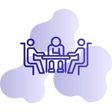 toplantı web simgesi vektör illüstrasyonu 