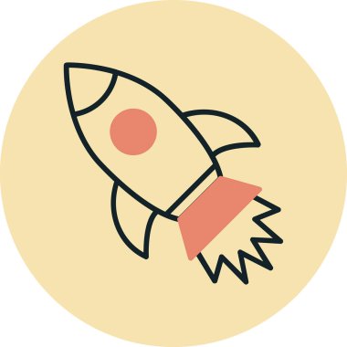 İzole edilmiş arkaplanda roket ağ simgesi