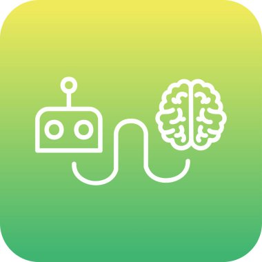 Beyin web simgesi vektör illüstrasyonunu yeniden başlat