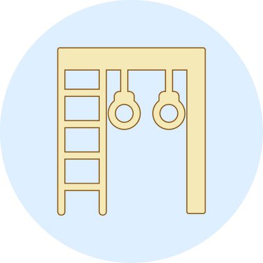 Spor Salonu Çubukları web simgesi, vektör illüstrasyonu 