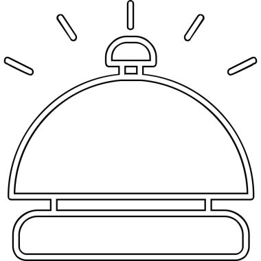 Desk Bell modern simgesinin vektör çizimi            