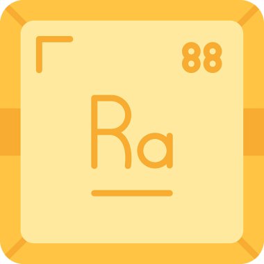 Radyum modern simgesinin vektör illüstrasyonu                      