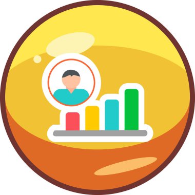 Kariyer Tanıtımı web simgesi vektör illüstrasyonu