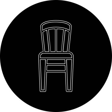 Sandalye. Web simgesi basit illüstrasyon 
