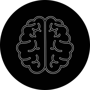 Beyin. Web simgesi basit illüstrasyon 