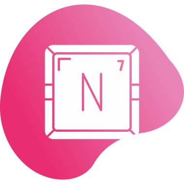 Nitrojen modern simgesinin vektör çizimi                      
