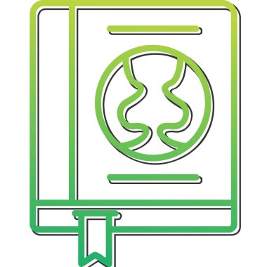 Ekonomi kitabı simgesi, vektör illüstrasyonu basit tasarım