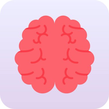 Beyin. Web simgesi basit illüstrasyon 