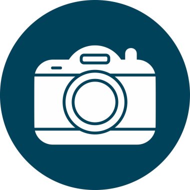 kamera simgesi, vektör illüstrasyonu basit tasarım