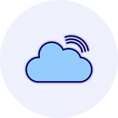 Rss Bulut simgesi, vektör illüstrasyonu basit tasarım