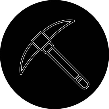 Kazma ağ simgesi, vektör illüstrasyonu                              