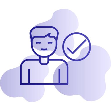 Onaylanmış Adaylar web simgesi vektör illüstrasyonu