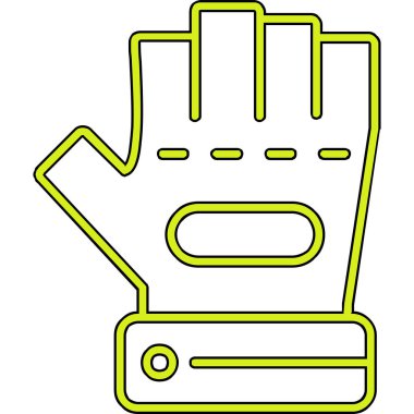 Eldiven simgesi, vektör illüstrasyonu basit tasarım