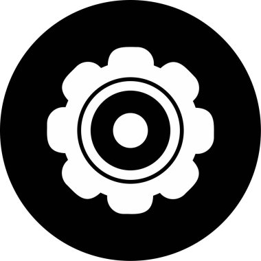 Dişliler. Web simgesi vektör illüstrasyonu