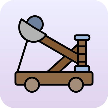 Mancınık. Web simgesi basit illüstrasyon              