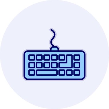 Klavye web simgesinin vektör illüstrasyonu