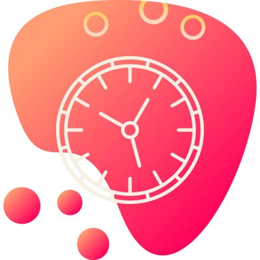 Saat simgesi, vektör illüstrasyonu basit tasarım