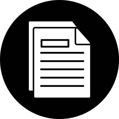 Belge. Web simgesi basit illüstrasyon