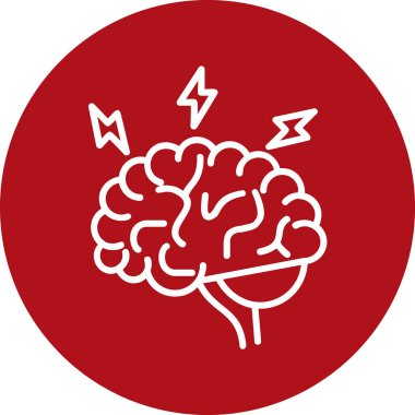 Beyin. Web simgesi basit bir illüstrasyon. Danışmanlık ve Eğitim konsepti